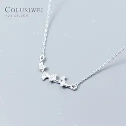 Colusiwei 2019 модное ожерелье в виде цветов ожерелье из серебра 925 пробы простое цветочное растение колье ожерелье корейский стиль ювелирные