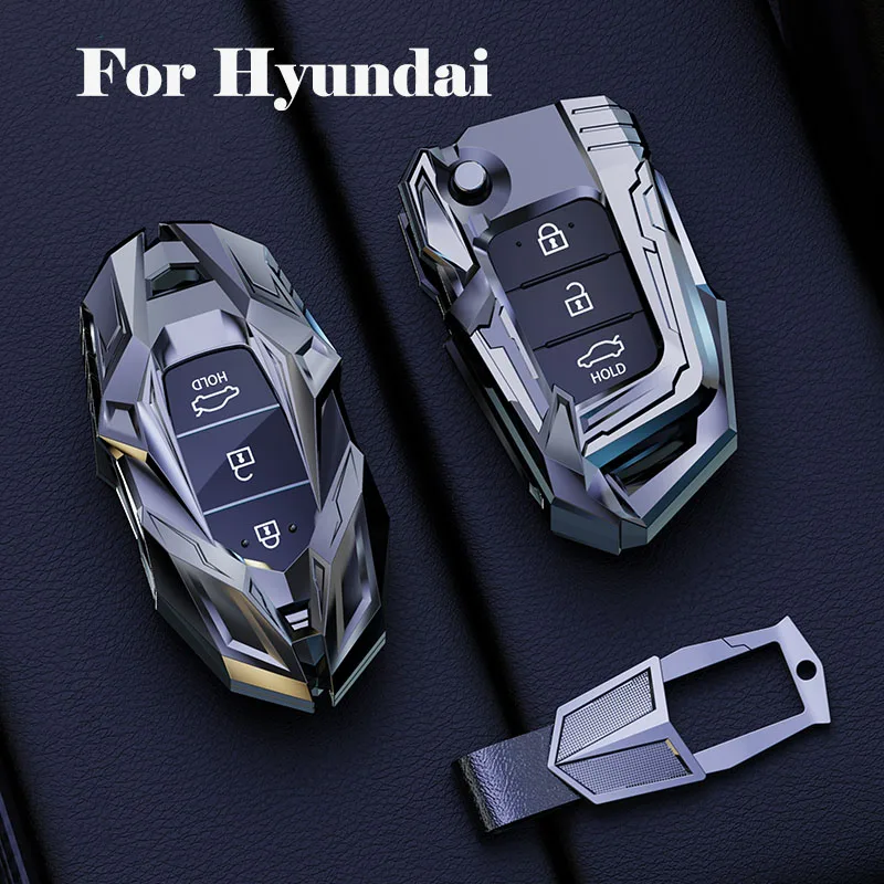 High-quality Car Key Fob Shell Cover Case For Hyundai Creta I10 I20 Tucson Elantra Santa Fe 2016 2017 2018 Keychain | Автомобили и