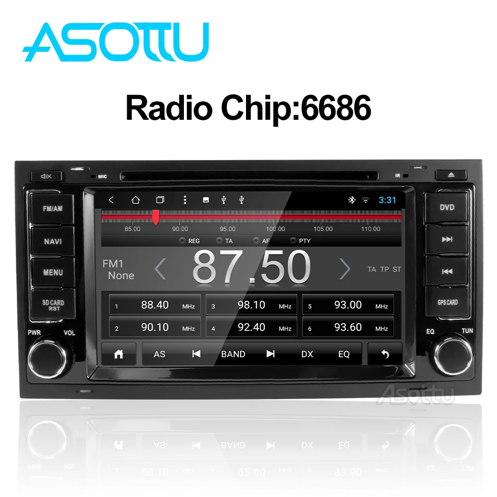 Asottu android 9,0 Автомобильная dvd-навигационная система Радио для vw Touareg 2002-2007 gps навигация