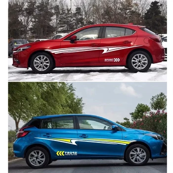 

Custom Car Body Waist Line Both Sides Sports Stickers For Decoration Universal Auto Products Film Decals