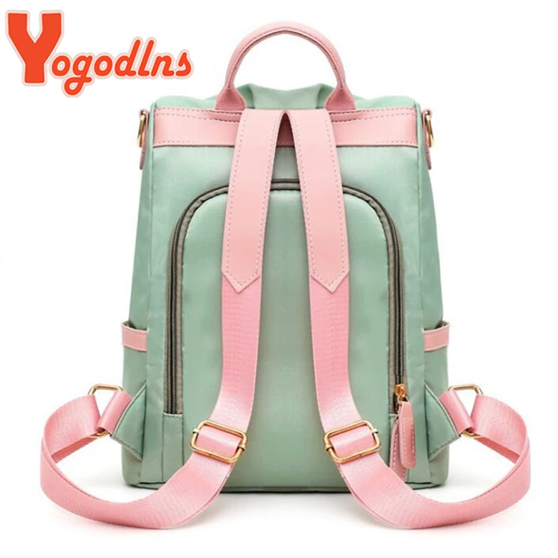 Yogodlns Fashion Backpack Women Travel Casual School Bag For Teenage Girl Female Oxford Cloth Rucksack Knapsack