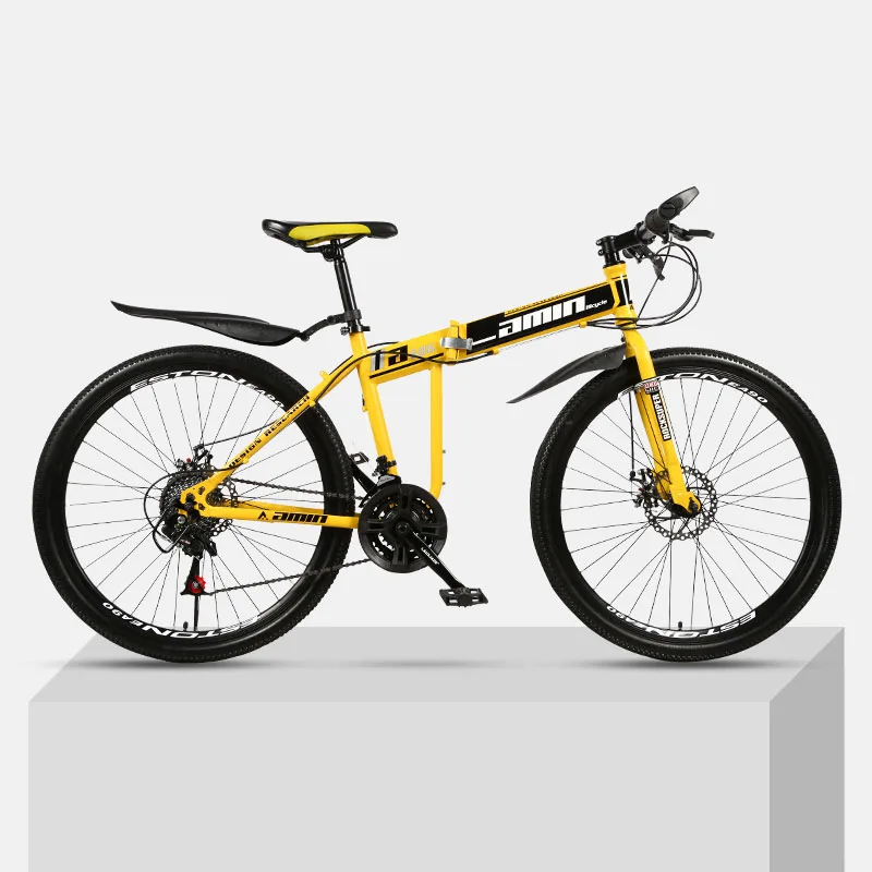 

24/26 "21-Speed Mountain Folding Bicycle Double Shock Absorption Variable Speed Fast Bike For Male And Female Students