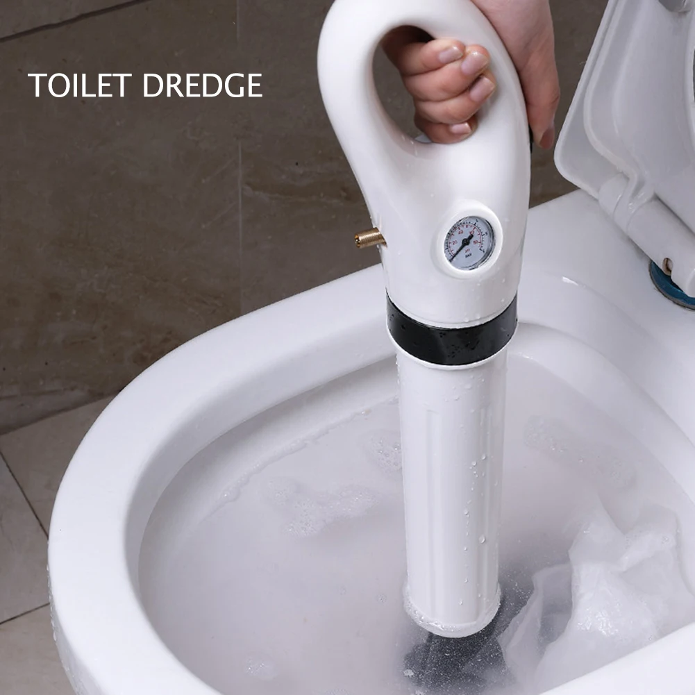 Bathroom Dredge Pipe AYES Toilet Plunger,Sewer Dredger,Strong Suction High-pressure Dredge Tool,contain 4 dredge heads,Apply to Kitchen Sewer Drain 
