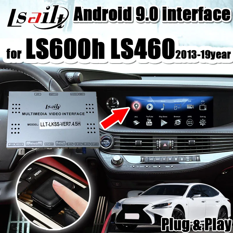 Видеоинтерфейс Lsailt PX6 Android 9 0 LS600h LS460 2013 19 с Carplay Youtube Netflix LX570 ES350h|GPS для транспорта| |