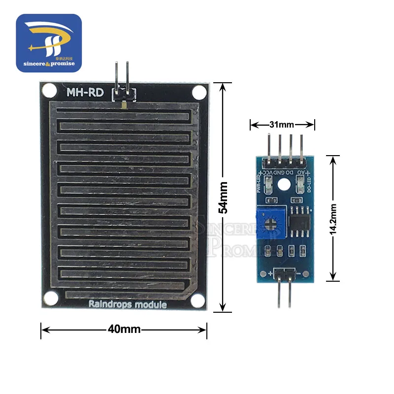 Снег/датчик обнаружения дождя Модуль для дождливой погоды модуль влажности для Arduino
