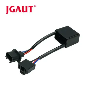 

JGAUT Decoder For Jeep Wrangler Rubicon 2Pcs H13 to H4 Adapter Headlight Canbus Conversion Cable Wire Connector Adapter
