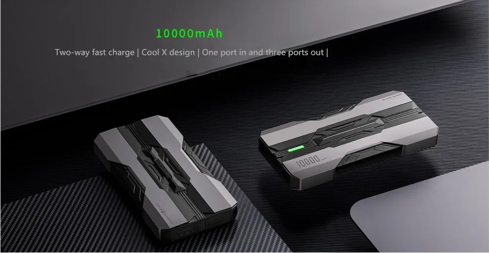 Xiaomi Black Shark power Bank, эко-система, 10000 мА/ч, 18 Вт, быстрая зарядка с тремя usb-выходами для iPhone 11 Pro XR, для Xiaomi huawei
