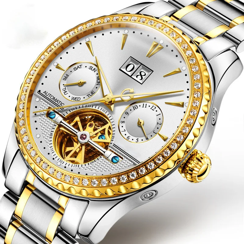 

Carnival MEN'S Watch Fully Automatic Analog Watch Hollow out Waterproof MEN'S Watch Fashion Night Light Watch