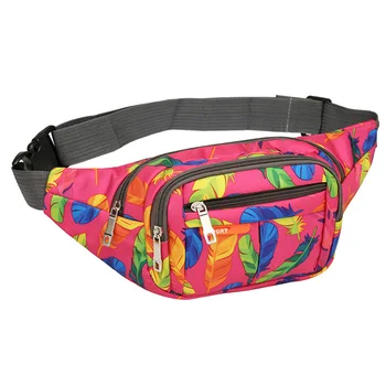 

Men Adjustable Straps Fanny Pack Printed Waist Bag Running Cross Body Sports Outdoor Scratch Resistant Large Capacity Nylon