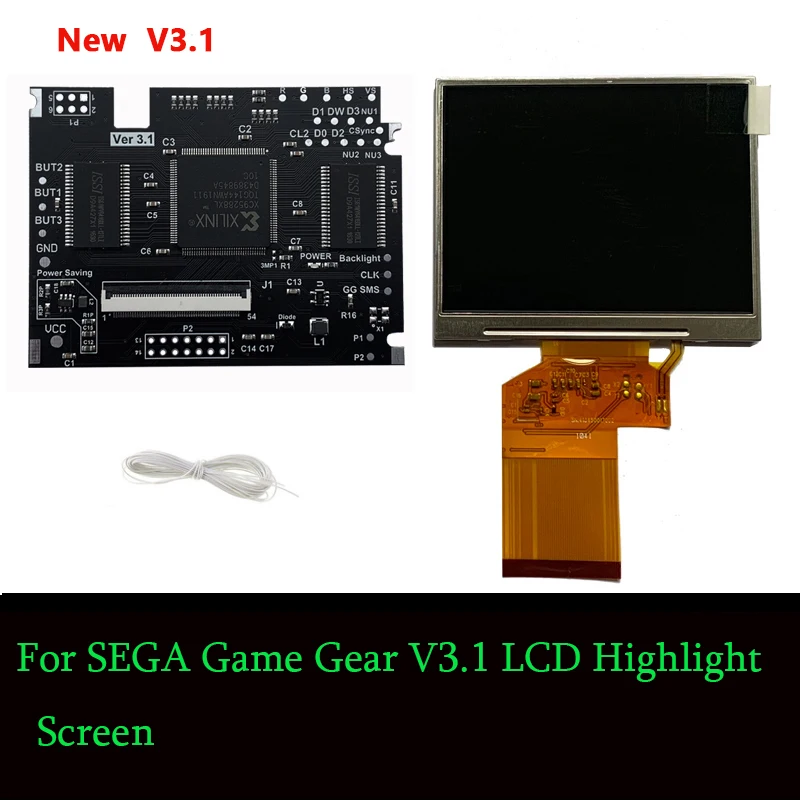 

V3.1 LCD Screen for SEGA for Game Gear Highlight Full Display VGA output Mod Adjustable Brightness Screen for GG Console