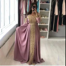 

LORIE Dubai Evening Dresses 2021 Robe De Soirée De Mariage Fashion Gold Appliques Formal Arabic Celebrity Party Dresses