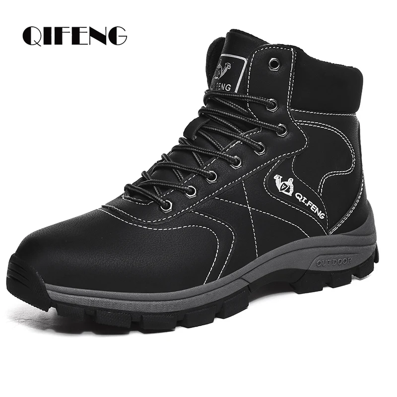 Shoe Ankle-Boots Cowboy-Footwear Snow Hiking Yellow Black Waterproof Winter Fur-Sneakers