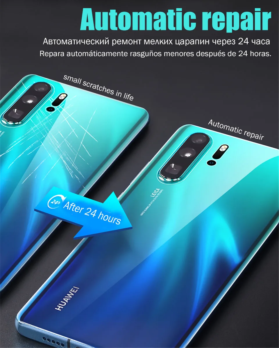 100D изогнутая полностью задняя Гидрогелевая пленка для huawei P30 P20 Pro P10 Lite P Smart mate 30 Pro защита экрана не стекло