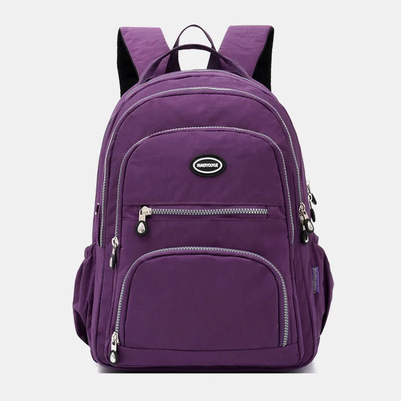 Purple Новинка, женский рюкзак, многофункциональный, водонепроницаемый, нейлон, большой емкости, женские рюкзаки, женские повседневные дорожные сумки - Цвет: Purple