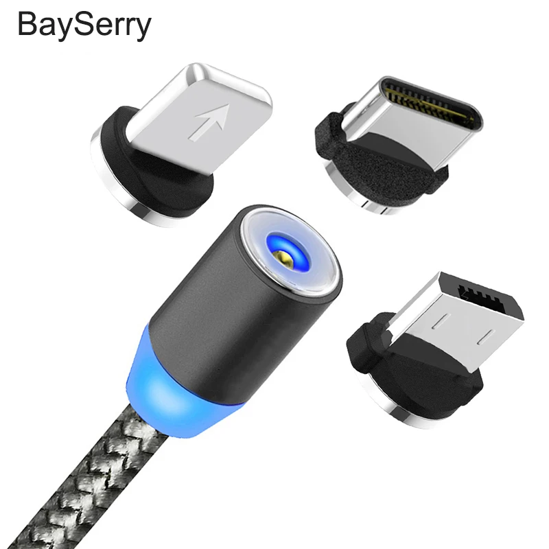 Магнитный зарядный кабель BaySerry USB Type-C для iPhone 11 XR магнитный быстрой зарядки Samsung S20