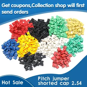 

50pcs Pitch jumper shorted cap & Headers & Wire Housings 2.54MM SHUNT Black yellow white green red blue