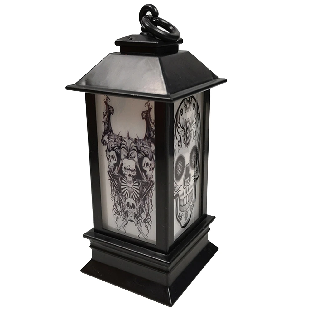 

Led Halloween Layout Vintage Simulation Flame Light Bar Party Mini Oil Lamp Hanging Decoration Electric Gradient Desktop