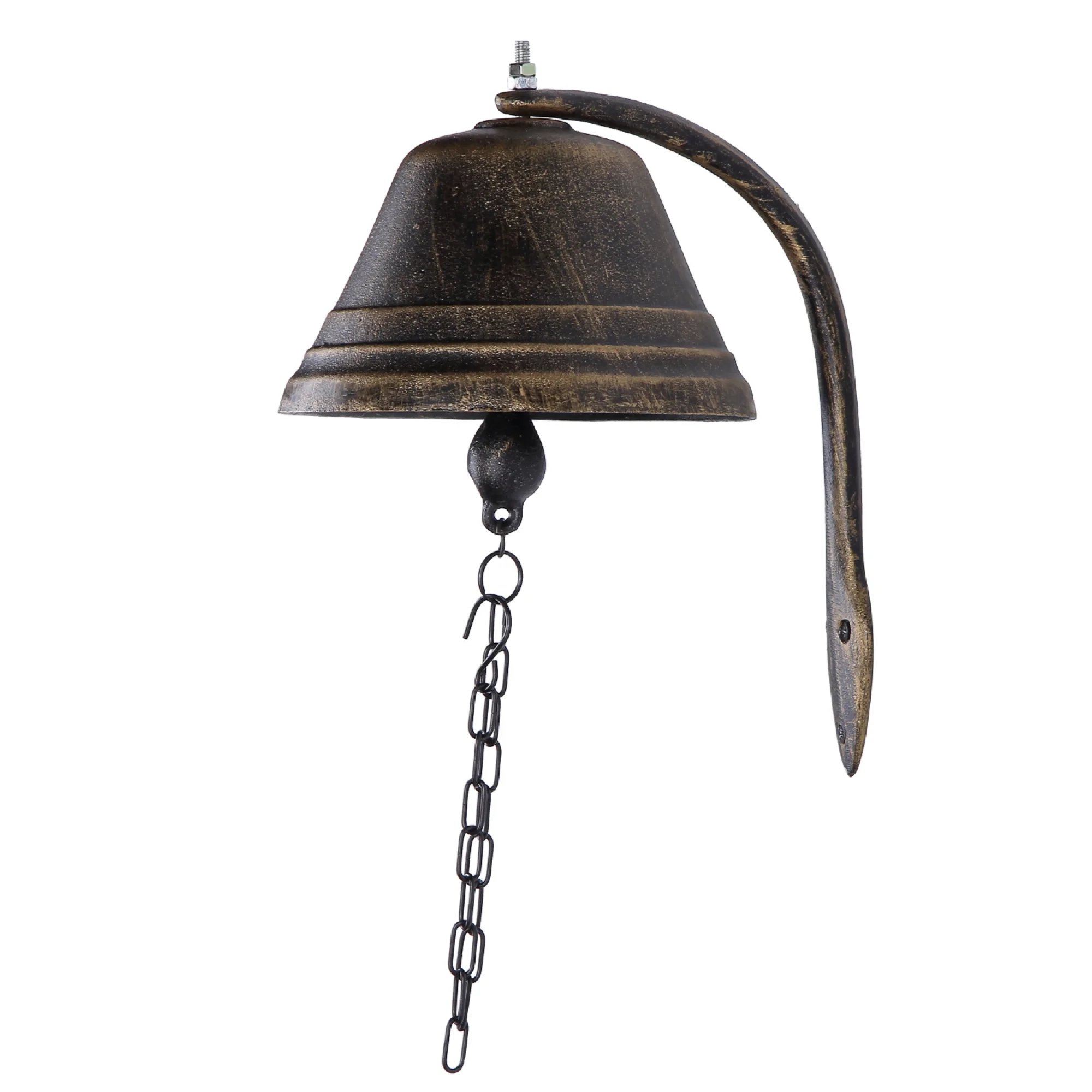 

Cast Iron Ranch House Gate Bell/Dinner Bell/Cast Iron Doorbell/Metal Bell Handcrafted Black and Bronze Farmhouse Decor