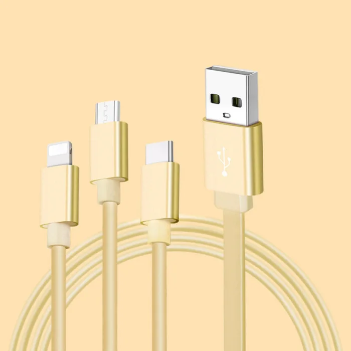 Мультизарядный кабель Шнур 3 в 1 type C Micro USB выдвижной для мобильного телефона VDX99