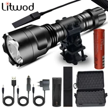 Linterna de caza de 5 modos, Linterna táctica XHP50.2, aluminio, C8, lámpara impermeable, montaje de pistola, almacén RU