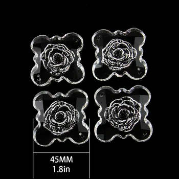 

45MM Crystal Rose Hang Pendants Prism Chandelier DIY Pendant Party Wedding Lighting Accessories