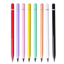 Crayon éternel en métal coloré pour enfants, crayon de bureau illimité, sans encre, pour écriture, croquis d'art, peinture, outil, nouveauté, cadeaux 