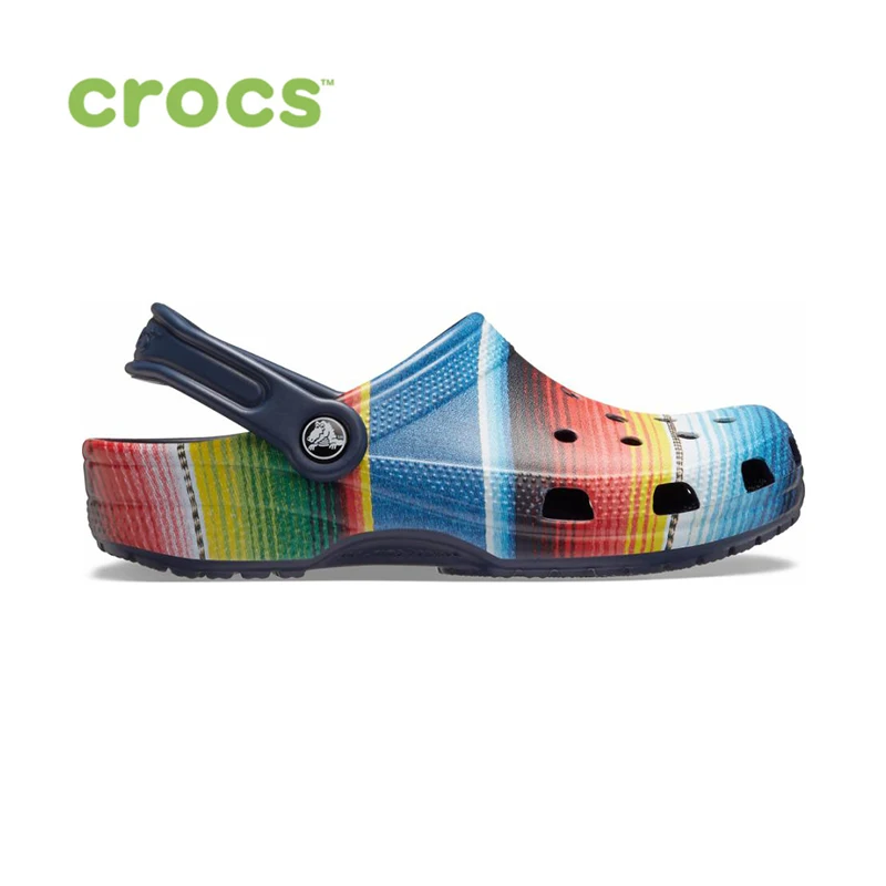 crocs classic striped clog