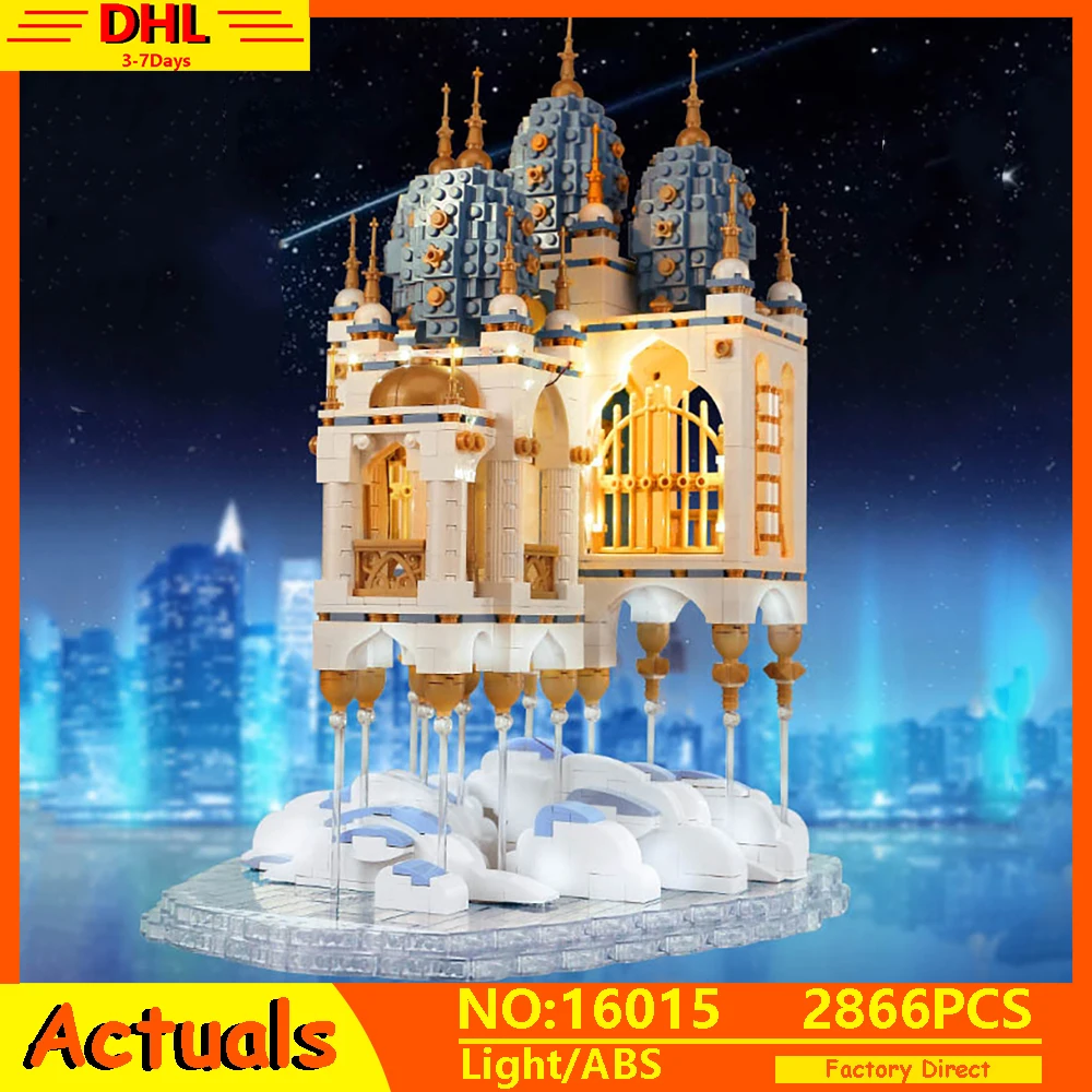 

MOC Creative Streetview Series The Magic Floating SKY Castle House Fantasy Fortress Model Building Blocks Bricks Toys Kids Gifts