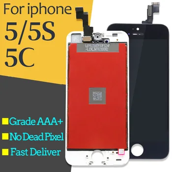 

10piece/lot Quality For Apple iPhone 5 5S 5C LCD Display Touch Digitizer Screen Replacement Black/White for iphone 5C lcd