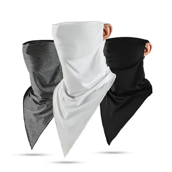 

1PC Men and Women Summer Sunscreen Mask Ice Silk Triangle Scarf Outdoor Sports Magic Head Scarf Windproof Multi-function Neck