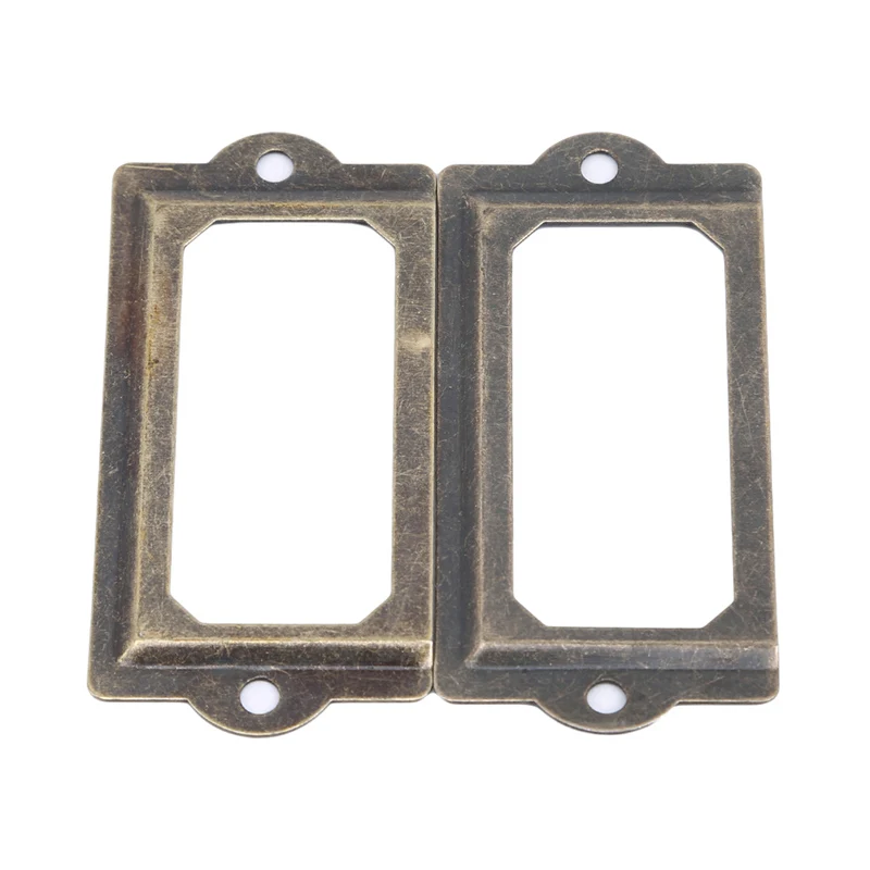 12 шт. латунная ручка "под старину" 70 мм * 33 этикетка Потяните рамка имя