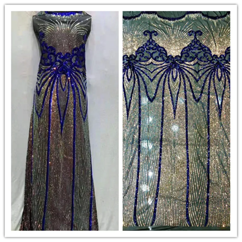 

Горячая Распродажа, большой цветок, блестки, вышивка, французская сетка, блестки, Высококачественная африканская кружевная ткань, свадебное вечернее платье, юбка