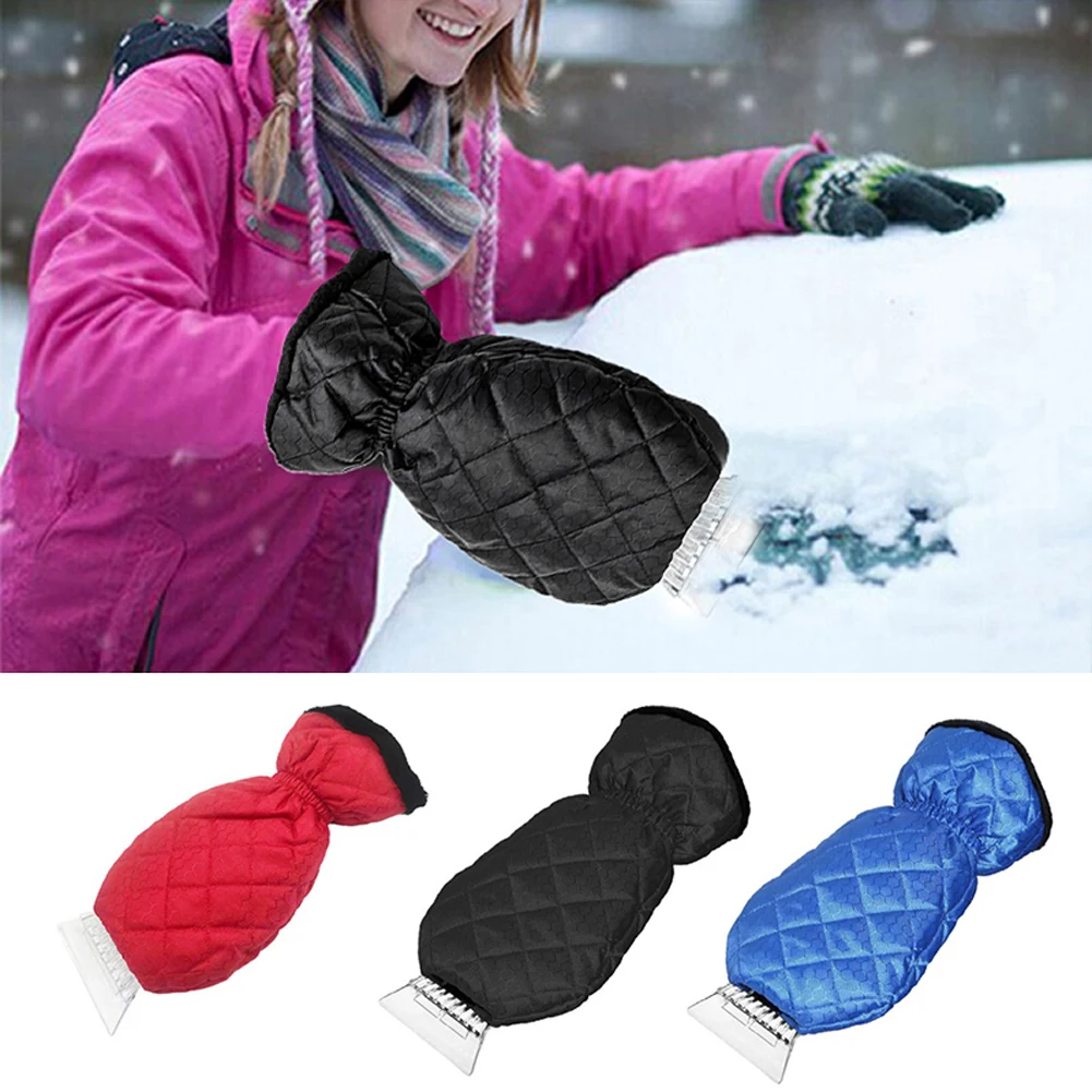 

Snow Scraper Removal Glove Oxford Cloth Cleaning Snow Shovel Ice Scraper Tool for Auto Window Outdoor Car-stying Winter Gloves