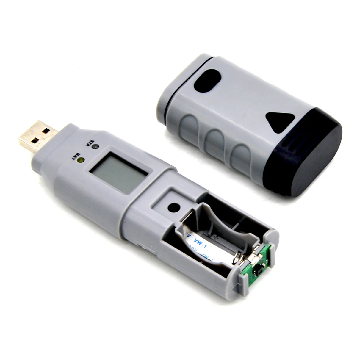 USB ЖК-дисплей 2 канальный влажность Температура регистратор данных, записывающее устройство с программным обеспечением влажности