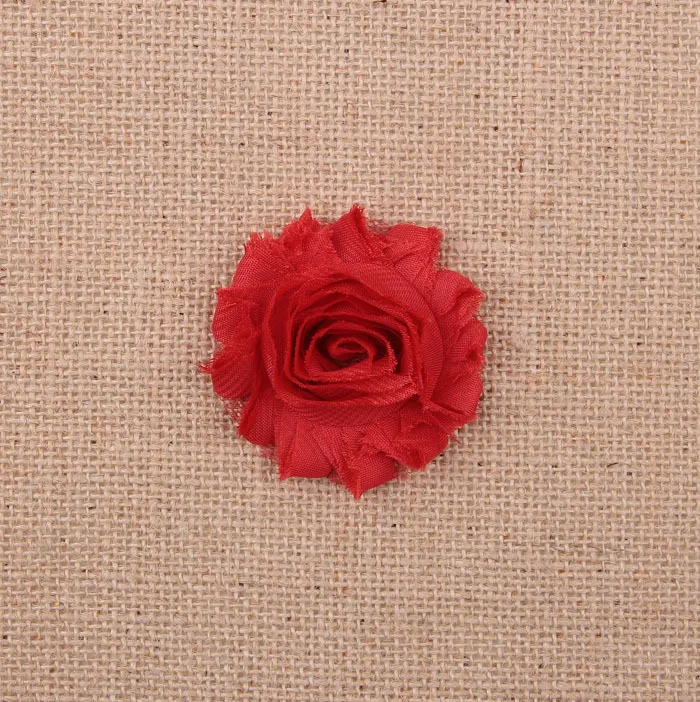 1red Nishine 20 шт./лот модные шикарные потрепанные шифоновые цветы для детей аксессуары для волос 3D потертые тканевые цветы для девочек повязки на голову - Цвет: 1red
