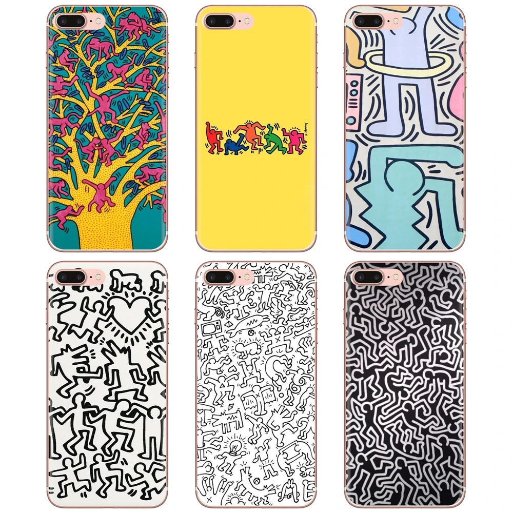 haring-S-graffiti-S-art-keith Silicone Shell Case For Xiaomi mi Redmi Note 3 4 4X 5 6 7 8 8t 9 9s 9t 10 pro lite | Мобильные