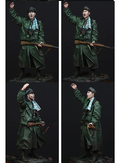 1/16 Неокрашенный полимерный рисунок Курт Майер|resin figure|1/16 scaleww2 figures |