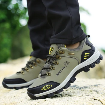 

2019 Men Fashion Outdoor Sports Hiking Shoes Classic Breathable Trekking Footwear Plus Size Casual Sneakers Climbing Shoes