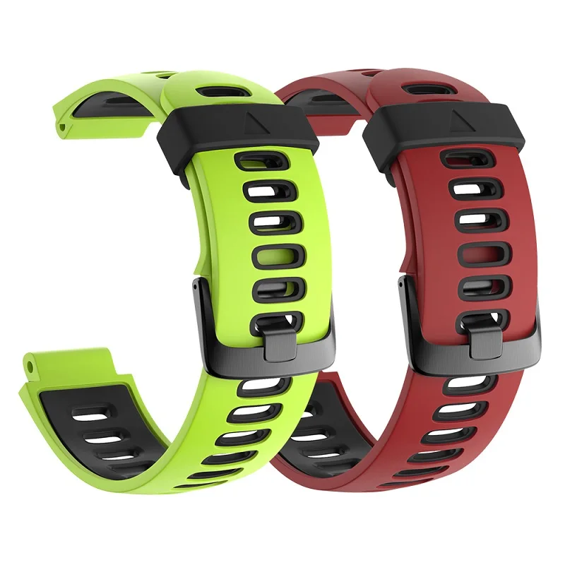 Силиконовый ремешок для часов Garmin Forerunner 735XT 235 220 230 620 630 полосы спортивные браслеты для Garmin Forerunner SmartWatch - Цвет ремешка: Green Red