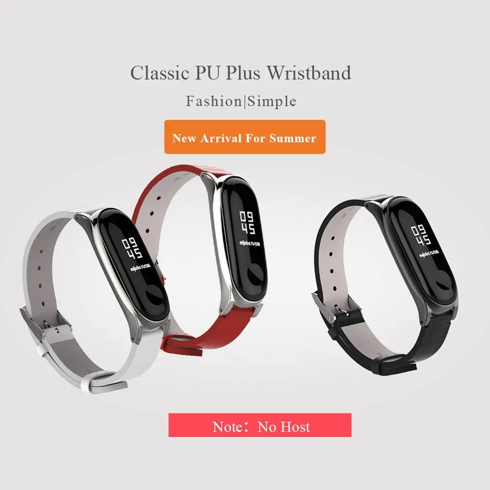 Кожаный ремешок для часов Ремешок для Xiaomi mi 3 4 Смарт-часы браслет сменный Браслет ремешок для mi Band 3 4 ремни