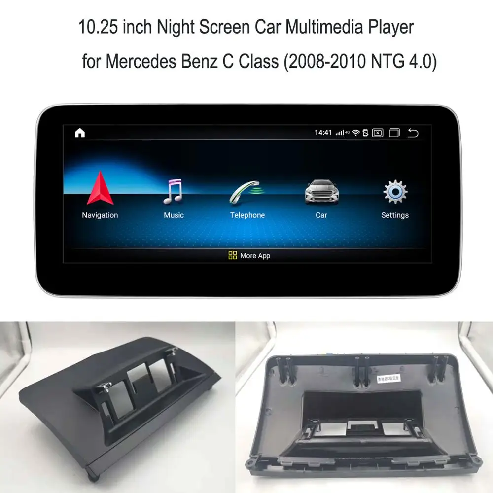 10,25 дюймовый автомобильный мультимедийный плеер для Mercedes Benz C class W204(NTG4.0 2008-2010) Автомобильный gps-навигатор Android 7,1