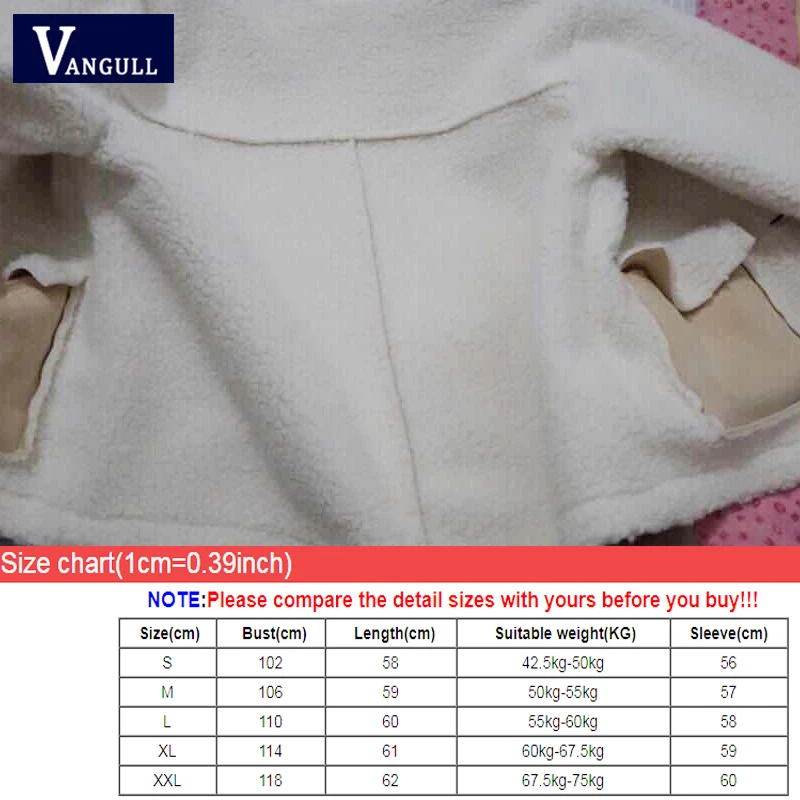 Vangull, женские куртки из овечьего меха, зимние, толстые, теплые, для женщин, из овечьего меха, пальто, осенняя мода, новинка, длинный рукав, одноцветная, свободная, элегантная верхняя одежда