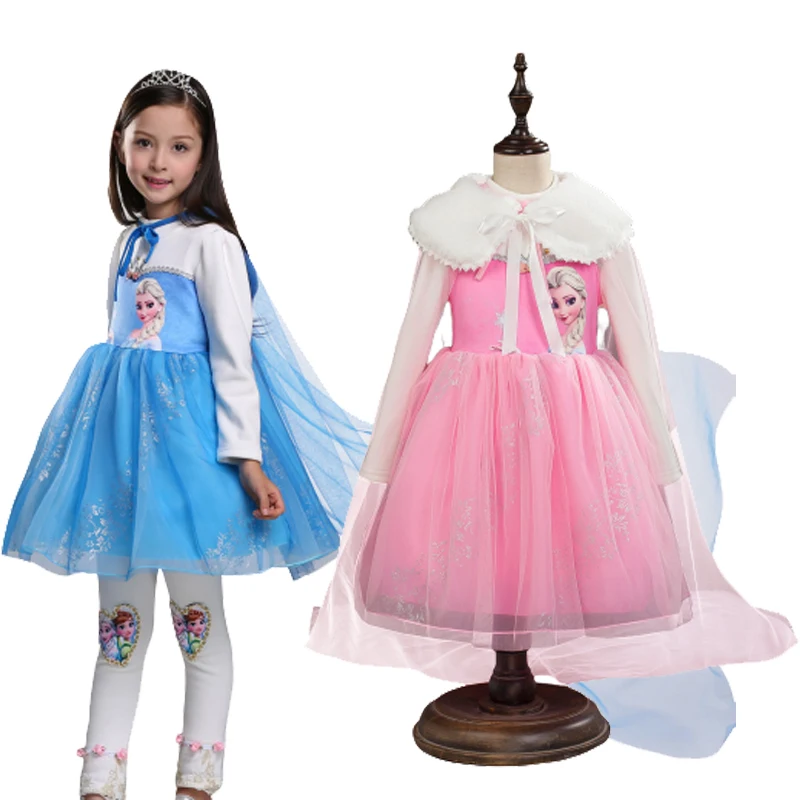 

3-10year Girls Winter Dresses Plus Velvet dress new snow queen costumes for kids cosplay dresses Girl carnaval vestido dress