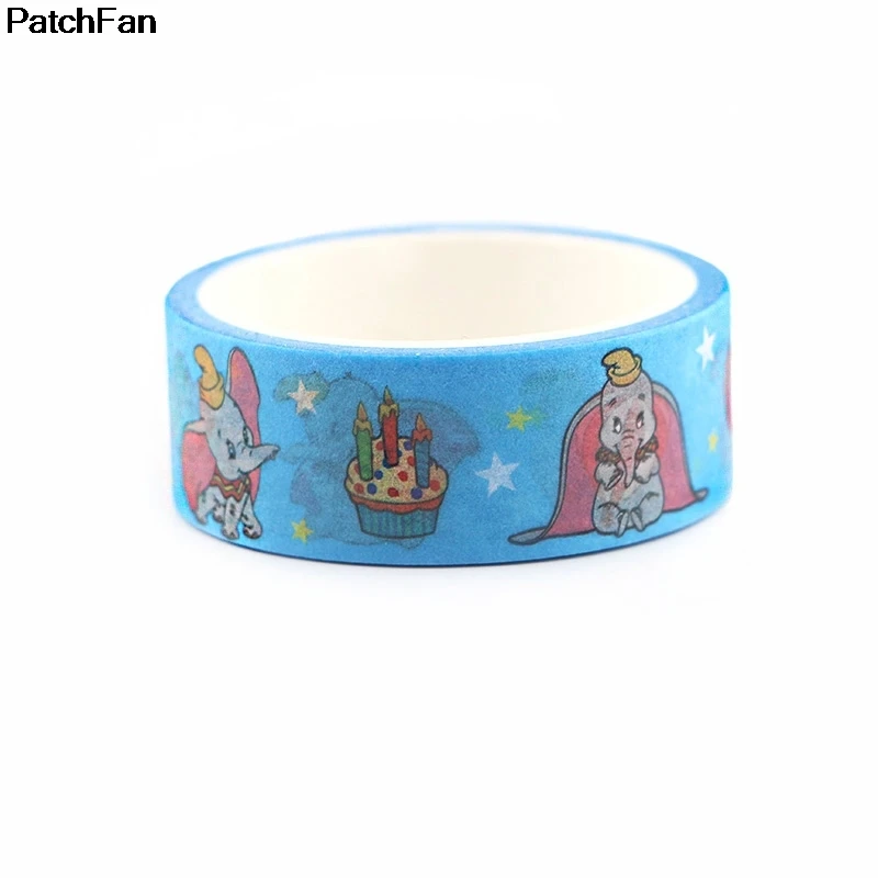 20 шт./лот Patchfan мультфильм Дамбо забавные DIY Скрапбукинг липкий клей Васи бумага маскирующая лента печатные узоры наклейки A2469