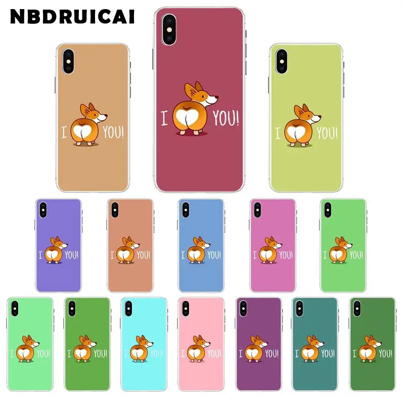 NBDRUICAI Corgi s прозрачный мягкий чехол для телефона из ТПУ с милой собачкой и попой
