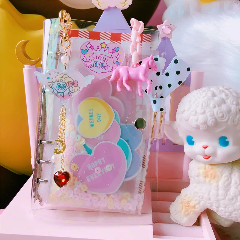A6 ПВХ Kawaii Ins сетка внутренние страницы Дневник путешествия записная книжка