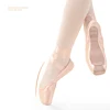 Professional Ballet Pointe Shoes With Genuine Leather Sole Women Satin Ballet Shoes With Ribbons For Professional Ballerina 3
