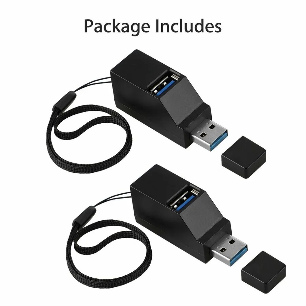 2x3 порта мини USB 3,0 концентратор Высокоскоростной концентратор разветвитель коробка для ПК ноутбук ультра-тонкий