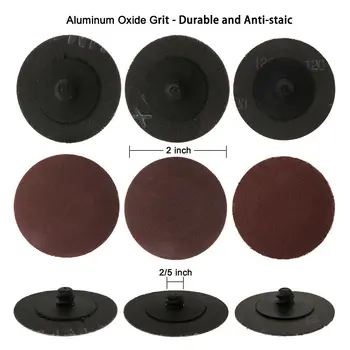 

Coarse Sanding Discs Aluminium Oxide 1/4\" shank holder Roll Lock Alloys Plastic