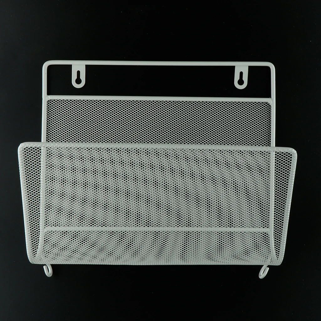 Wire Iron Magazine Holder Rack Home Wall Mounted Newspaper Organizer Booshelf Bookcase